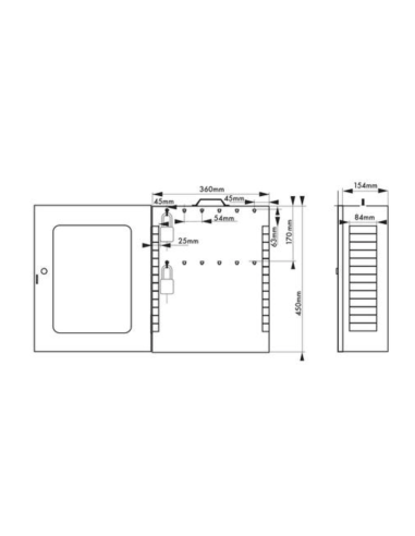 Armoire de consignation métal h450mm x l360mm x p155mm - THIRARD Accessoires de consignation