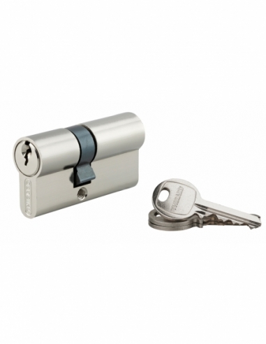 Cylindre de serrure double entrée SA, 25x35mm, anti-arrachement, nickel, 3 clés - THIRARD FBA