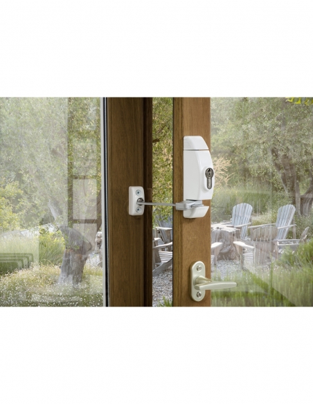 Entrebailleur à cylindre pour fenêtre, 118x130mm, blanc, 3 clés - THIRARD FBA