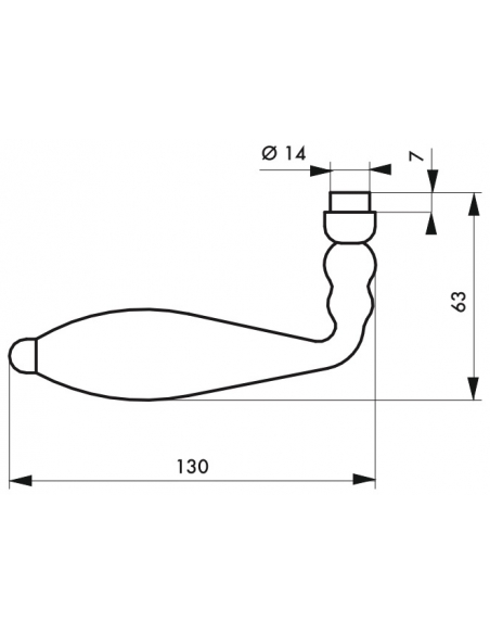 Paire de béquilles double fil torsadé pour porte, carré 6x100mm, 1 portée, noir - THIRARD FBA