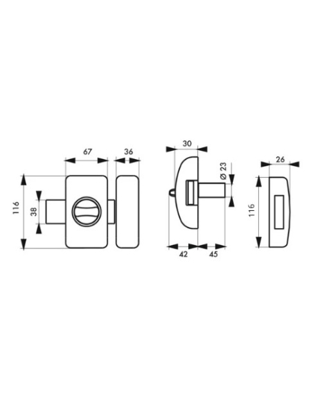 Verrou à bouton Universel pour porte d'entrée, cylindre 45mm, acier, 4 clés, epoxy bronze - THIRARD Verrous