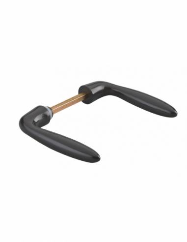 Paire de béquilles Beluga pour porte, carré 7mm, 1 portée, marron - THIRARD FBA