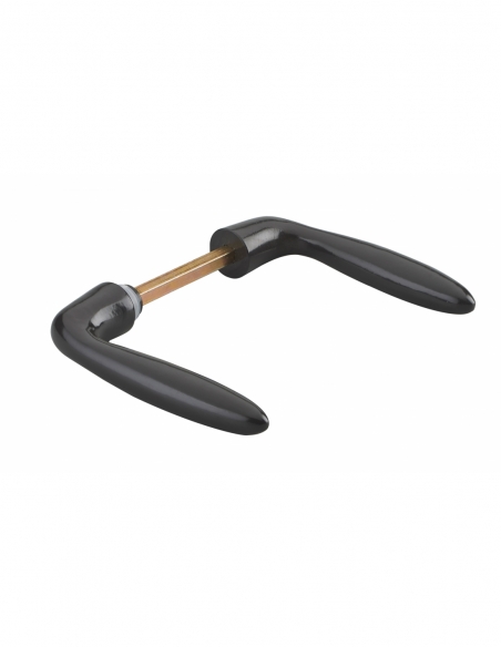 Paire de béquilles Beluga pour porte, carré 7mm, 1 portée, marron - THIRARD FBA