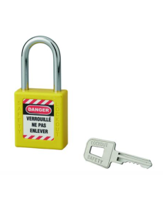 Cadenas de consignation LOTO Lockout Tagout 40 mm anse acier Ø 6 x 38 mm jaune Accessoires de consignation