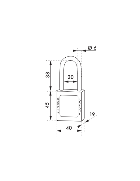 Cadenas de consignation LOTO Lockout Tagout 40 mm anse acier Ø 6 x 38 mm vert Accessoires de consignation