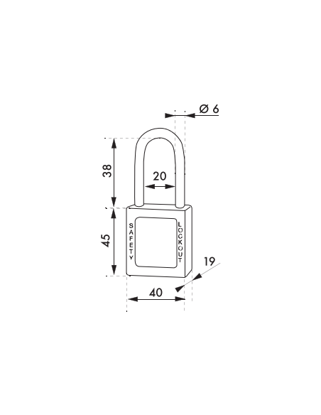 Cadenas de consignation LOTO Lockout Tagout 40 mm anse acier Ø 6 x 38 mm bleu Accessoires de consignation