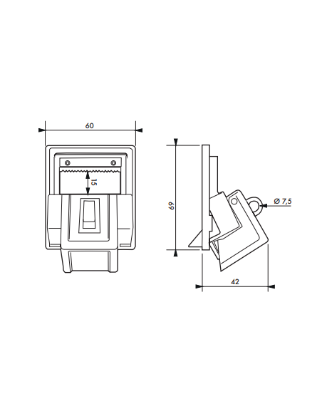 Verrouillage disjoncteur à bascule 42mm - THIRARD Accessoires de consignation