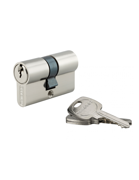 Cylindre de serrure, 27x27mm, anti-arrachement, nickel, 3 clés - THIRARD FBA