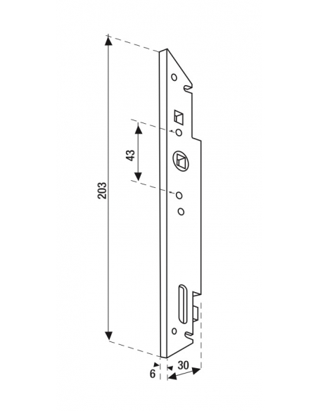 Crémone encastrable pour fenêtre bois, axe 10mm, carré 7mm, A-06120-00-0-1 - FERCO by THIRARD FBA