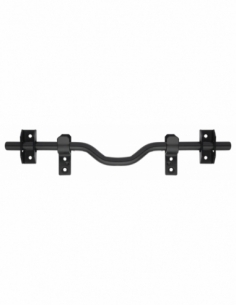 Barre de sécurité pour volet bois, acier, Ø18x460mm, zingué noir - SERRUPRO Barre de sécurité de volet