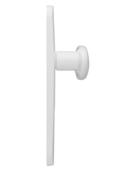 Ensemble de poignées pour porte d'entrée palière Sultane trou de cylindre, entr'axes 195mm, blanc - THIRARD FBA