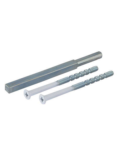 Ensemble de poignées pour porte d'entrée palière Sultane trou de cylindre, entr'axes 195mm, blanc - THIRARD FBA