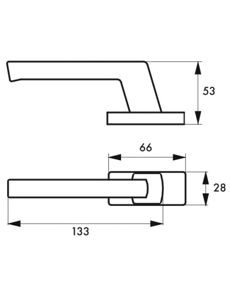 Paire de béquilles pour porte, carré 7mm avec fourreau 7 à 8mm fourni, laqué blanc - THIRARD FBA