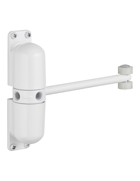 Ferme-porte automatique à roulettes pour porte légère, blanc - THIRARD Ferme porte
