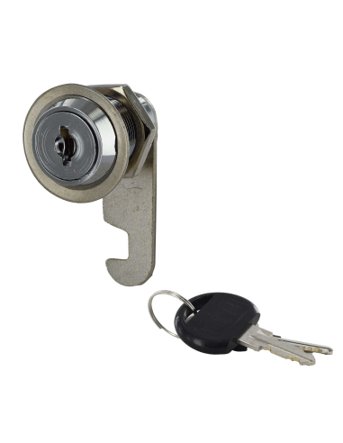 Batteuse nickelée s'entrouvant, pour porte maxi 28mm, 2 clés - THIRARD Batteuses boite aux lettres