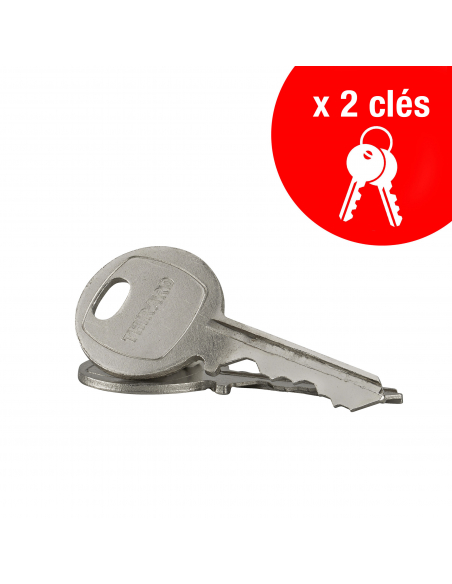 Cadenas à clé Slice, extérieur, 40mm, gainé PVC, 2 clés laiton nickelé - THIRARD FBA