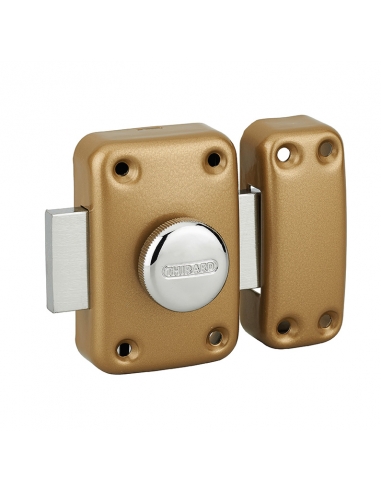 Verrou à bouton Apache pour porte intérieure, acier, époxy or - THIRARD FBA