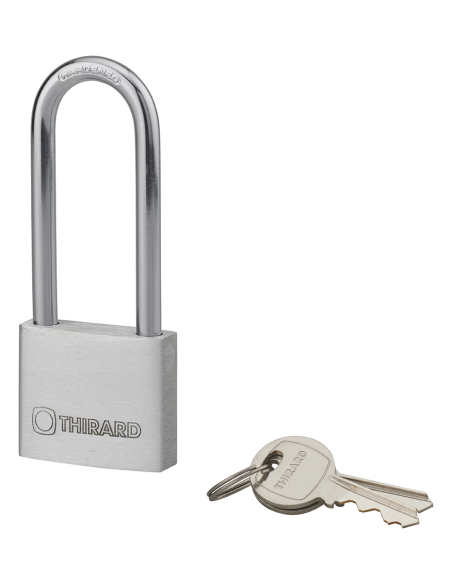 Cadenas à clé Maxium , intérieur, aluminium, anse demi haute, 40mm, 2 clés - THIRARD FBA