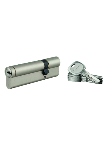 Lot de 10 cylindres Transit 1 30x80mm, nickelé, 5 clés - THIRARD Cylindres à double entrée