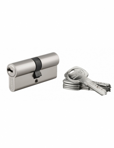 Cylindre de serrure double entrée Trafic 6, 35x35mm, anti-arrachement, anti-perçage, nickel, 5 clés - THIRARD FBA