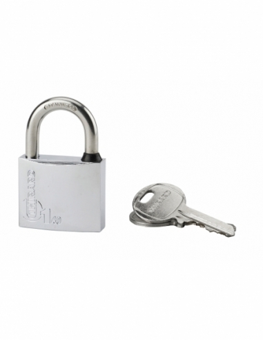 Cadenas à clé Type 1, laiton, extérieur, anse inox, 40mm, 2 clés - THIRARD FBA
