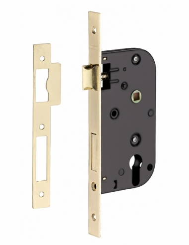 Boitier de serrure encastrable à cylindre pour porte d'entrée, axe 50mm, bouts carrés - THIRARD FBA