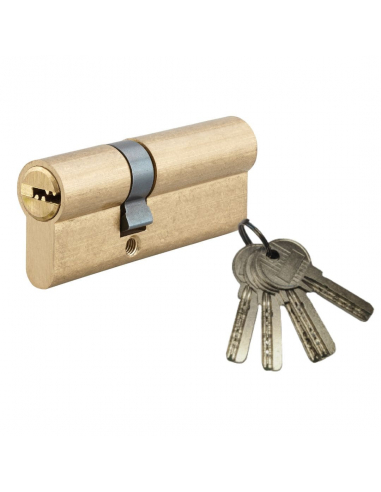 Cylindre de serrure à double entrée 5G, 35x35mm, laiton, anti-arrachement, 5 clés - SP FBA