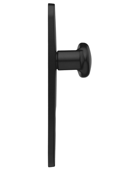 Ensemble de poignées pour porte palière Sultane trou de cylindre, carré 7mm, entr'axes 195mm, noir - THIRARD FBA