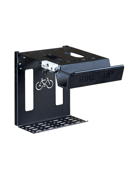 Porte-vélo mural avec verrouilleur BikeUp, support de rangement pour vélo, fixation murale noir - THIRARD Porte-vélo