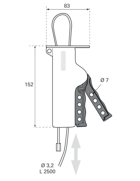 Câble de consignation de sécurité ajustable en plastique Ø 3,2 mm 2,5 m - THIRARD Consignation électrique