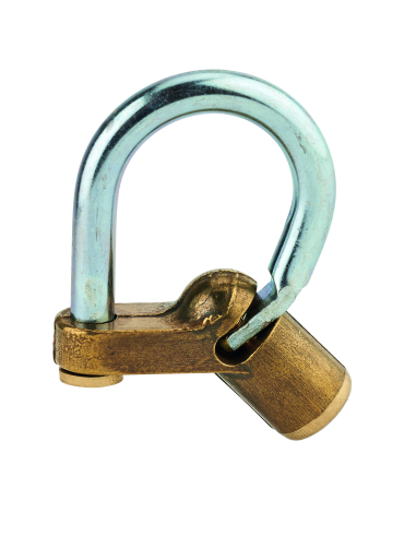 Cadenas d’artillerie 29 , talon coudé, anse acier zingué, condamnation triangle 5 mm - THIRARD FBA