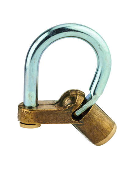 Cadenas d’artillerie 29 , talon coudé, anse acier zingué, condamnation triangle 5 mm - THIRARD FBA