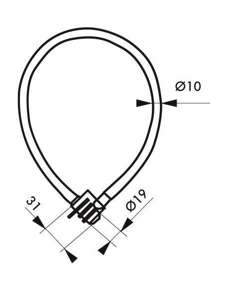 Antivol à combinaison Twisty, 3 chiffres, câble acier, vélo, 5mmx0.5m - THIRARD FBA