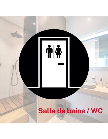 Serrure encastrable NF à condamnation pour salle de bain et toilette, axe 40mm, bouts ronds - THIRARD FBA