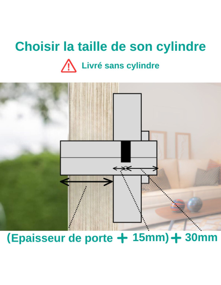 Boitier de verrou CAPITAL pour porte d'entrée, époxy or - Thirard FBA