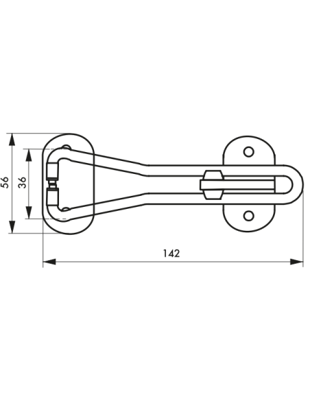 Entrebailleur pour porte d'entrée, taquet d'arrêt, 142mm, doré - THIRARD Entrebailleurs de porte