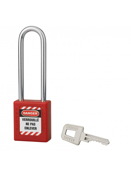 Cadenas de consignation 40mm, anse 76mm, Rouge, variure B - Thirard Cadenas de consignation