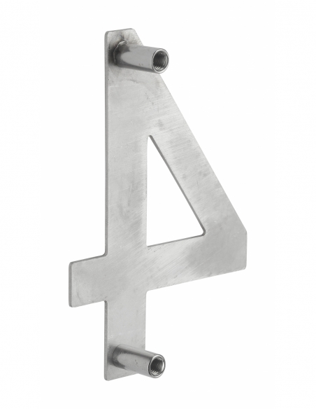 Chiffre 4 à visser, inox, H.100mm - THIRARD Chiffres à visser