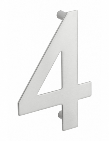 Chiffre 4 à visser, inox, H.100mm - THIRARD Chiffres à visser