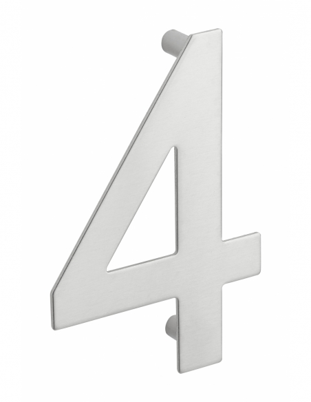 Chiffre 4 à visser, inox, H.100mm - THIRARD Chiffres à visser