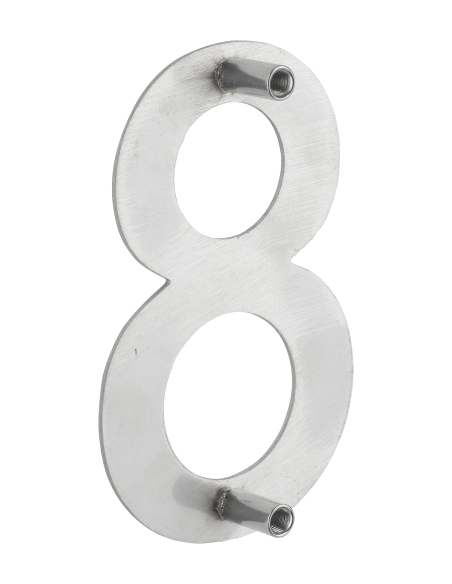 Chiffre 8 à visser, inox, H.100mm - THIRARD Chiffres maison extérieur