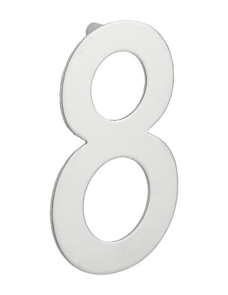 Chiffre 8 à visser, inox, H.100mm - THIRARD Chiffres maison extérieur