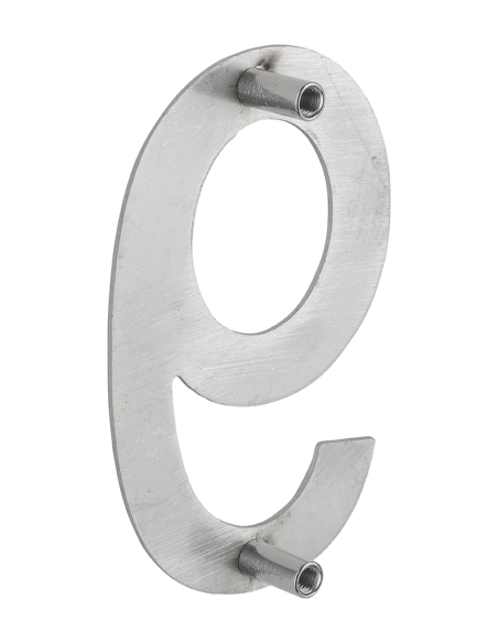 Chiffre 9 à visser, inox, H.100mm - THIRARD Chiffres maison extérieur