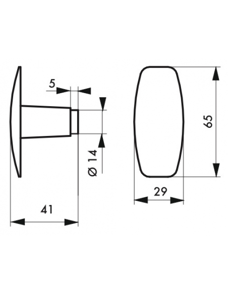 Paire de boutons pour porte, carré 6mm, fourreau adaptateur 7mm - THIRARD Bouton