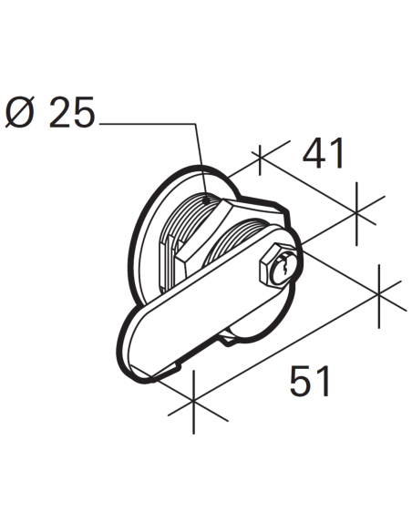 Serrure batteuse filetée et clipsable pour boîte aux lettres, épaisseur maxi 23mm - THIRARD Serrure boîte aux lettres