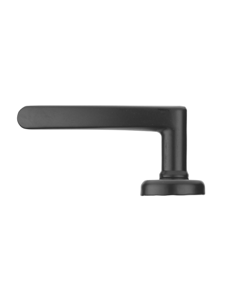 Ensemble de poignées pour porte d'entrée Vesta trou de cylindre, carré 7mm, entr'axes 195mm, noir - THIRARD Poignée de porte ...