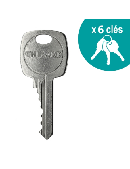 Lot de 2 verrous à bouton Corvette pour porte d'entrée, cylindre 45mm, acier, 6 clés, époxy bronze - THIRARD Verrous