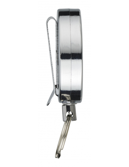 Porte-clé enrouleur à câble rétracteur, 1200mm, nickelé - THIRARD Porte-clés